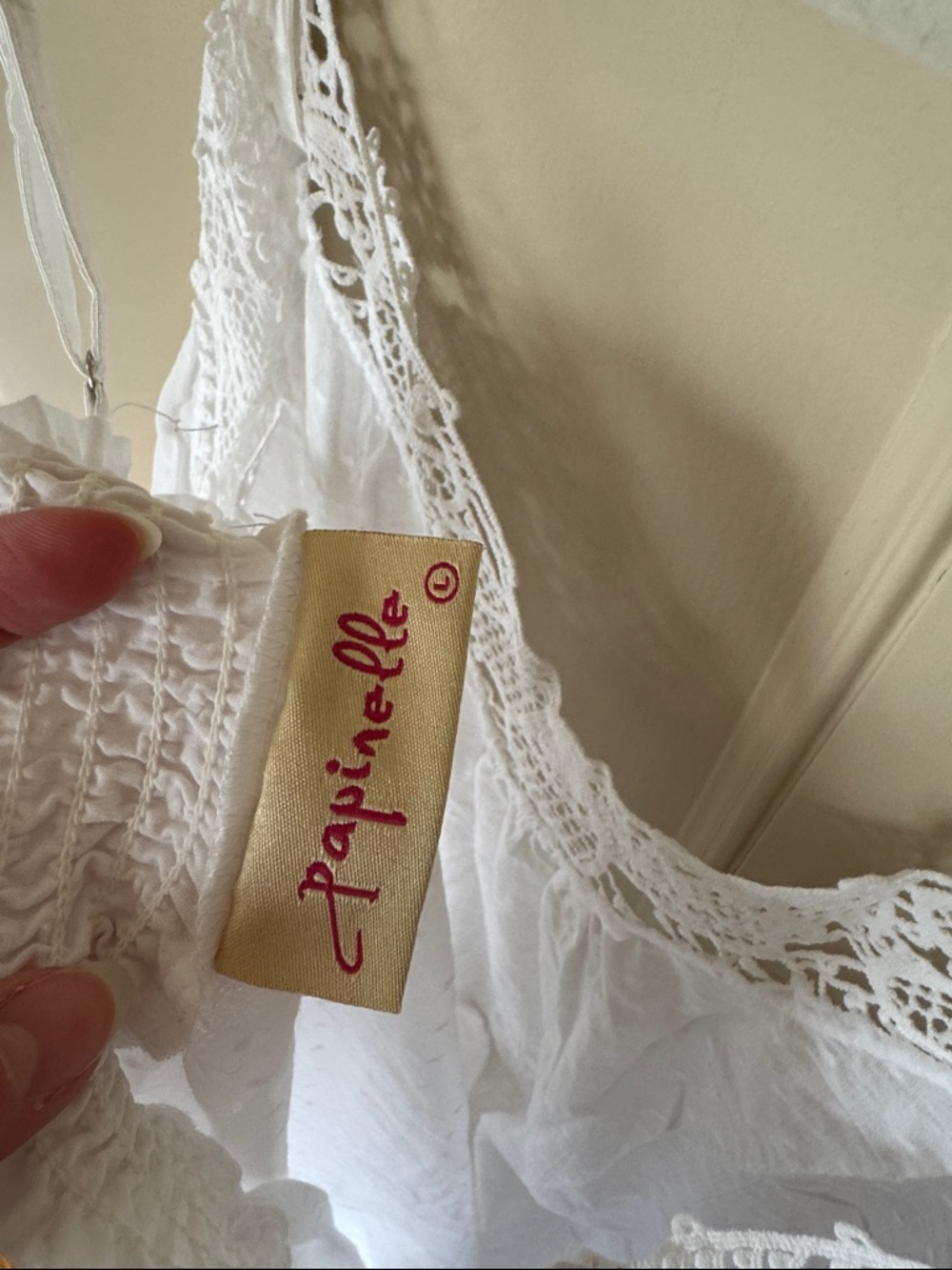 Papinelle Swiss Dot Lace Trim Maxi Nightie - Picture 10 of 11